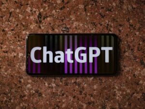 ChatGpt webpage open on Smartphone.